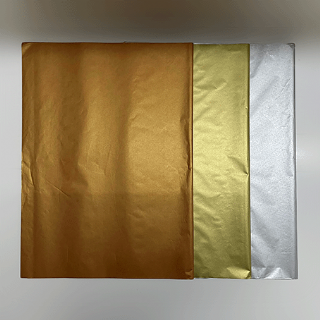 Papel Seda Metalizado 50x70cm - Pacote c/ 50 folhas